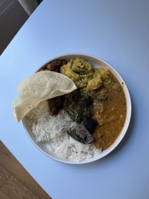 Vegan thali   at Le Petit Veg in Paris
