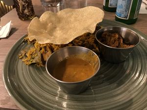 Mushroom biryanis  at Le Petit Veg in Paris