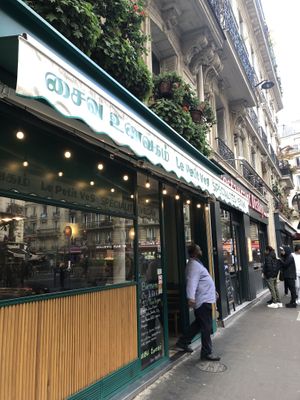Outside  at Le Petit Veg in Paris