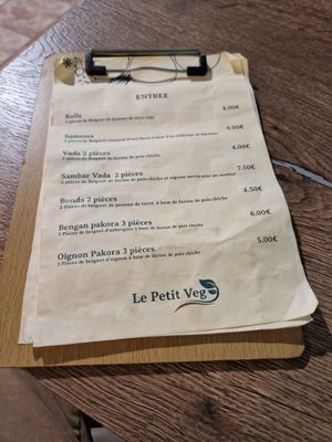 Menu front page  #Veganuary at Le Petit Veg in Paris