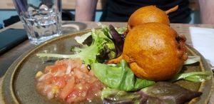 Bonda beignets at Le Petit Veg in Paris