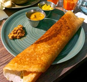 Aloo masala dosa at Le Petit Veg in Paris