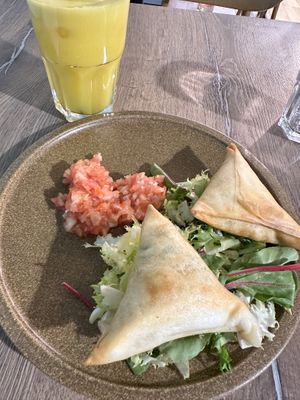 Samosas   at Le Petit Veg in Paris