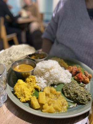 Vegan thali  at Le Petit Veg in Paris