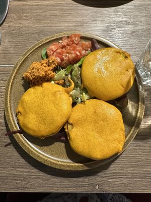 Aubergine starter  at Le Petit Veg in Paris