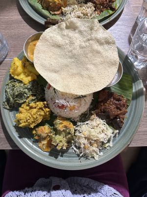 Coconut thali   at Le Petit Veg in Paris
