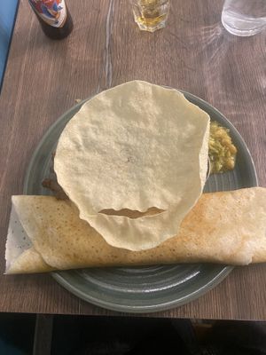 Dosa plate   at Le Petit Veg in Paris