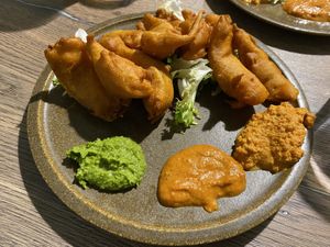 Onion Pakorra  at Le Petit Veg in Paris