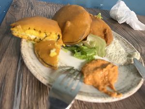 Two  vegan sauces  at Le Petit Veg in Paris