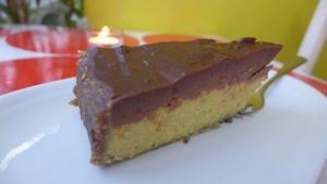 chocolate cake (I think it was vegan, can't remember) at Dream House in Sofia