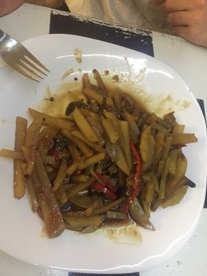 Sichuan potatoes  at Dream House in Sofia