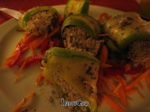 Stuffed raw veg at Dream House in Sofia