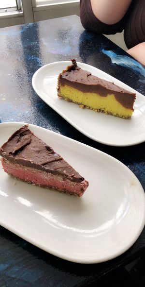 Raw ice cream cake & fruit cake  at Dream House in Sofia