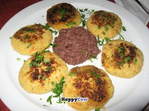 Chickpea croquettes with olive spread at Dream House in Sofia, Bulgaria at Dream House in Sofia