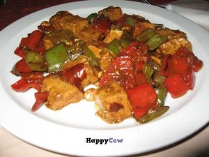 Delicious tofu dish at Dream House in Sofia, Bulgaria at Dream House in Sofia