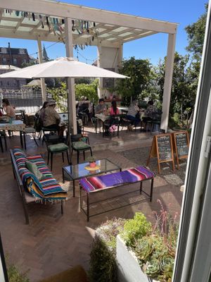 Seating area  at Veggie Beer House in Valparaiso