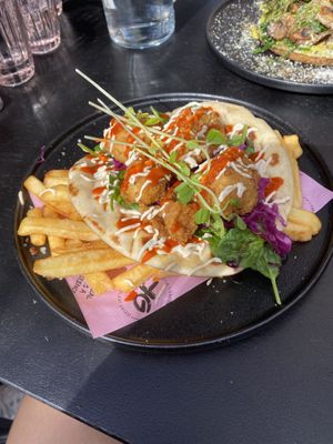 Cauliflower gyros  at Yiayia's Garden in Haberfield