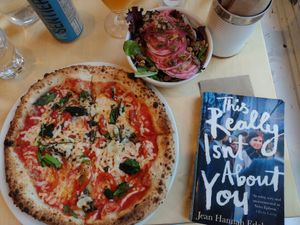 Pizza, salad at Nina Pizza - St-Jean-Baptiste in Quebec
