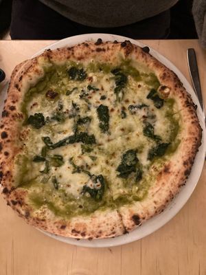 Pizza Bianca e verde  at Nina Pizza - St-Jean-Baptiste in Quebec