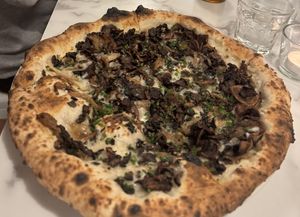 Mushroom pizza 🤩  at Nina Pizza - St-Jean-Baptiste in Quebec