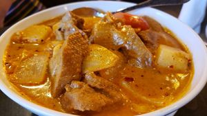 Massaman curry ($15), vegan by default. Added mock duck. Tasty and well done. at Coconut Thai in Edina