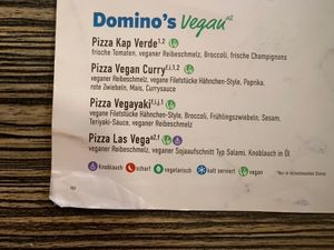 Vegan pizzas  at Domino's Pizza - Schöneberg-Nord in Berlin