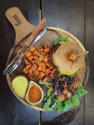 Vegan Burger at Pure Vegan Heaven - Food Stall in Koh Phangan