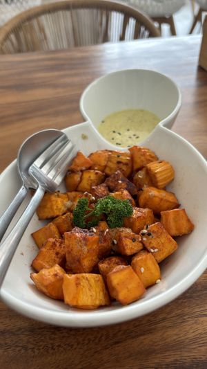 Garlic Sweet potatoes  at Pure Vegan Heaven - Food Stall in Koh Phangan