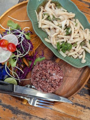 Mushroom larb at Pure Vegan Heaven - Food Stall in Koh Phangan