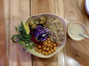Buddha bowl at The Arches in Rishikesh