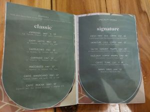 Menu at The Arches in Rishikesh