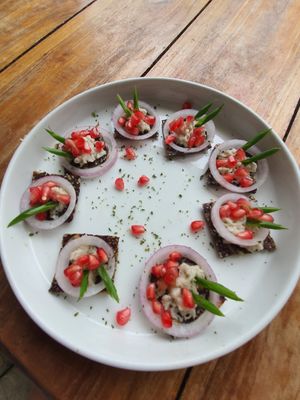 Vegan crackers 220 without tax🙈🙈🙈NO at The Arches in Rishikesh