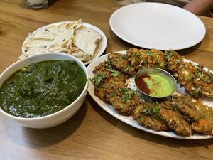 Tofu Palak, Pakoda  at Annakoot Veg-Veg Cuisine in Kathmandu