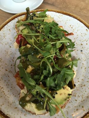 Torrada vegan hummus  at Grifolls Food & Coffee in Terrassa