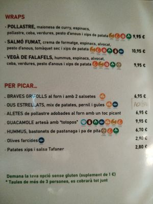 Carta4 at Grifolls Food & Coffee in Terrassa