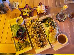 Two different kinds of wraps and a Turkish cabbage salad. Vegan and gluten free.  at LEVEL - Vegan & Gluten Free in Antalya