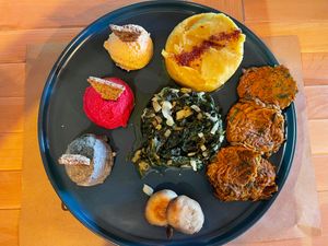 Turkish delight sample plate. All vegan and all gluten free.  at LEVEL - Vegan & Gluten Free in Antalya