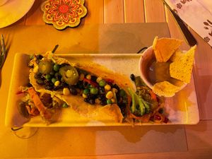 Tacos, vegan and gluten free.  at LEVEL - Vegan & Gluten Free in Antalya
