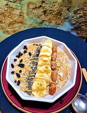 Espresso-Peanut Porridge at LEVEL - Vegan & Gluten Free in Antalya