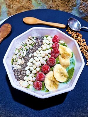  Matcha Smoothie Bowl at LEVEL - Vegan & Gluten Free in Antalya