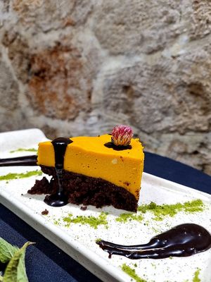 Pumpkin Cheescake at LEVEL - Vegan & Gluten Free in Antalya