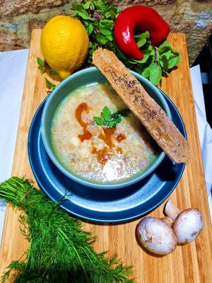 Keto Mushroom Soup at LEVEL - Vegan & Gluten Free in Antalya