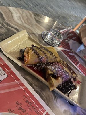  Crêpe with apple and other Fruits  at LEVEL - Vegan & Gluten Free in Antalya