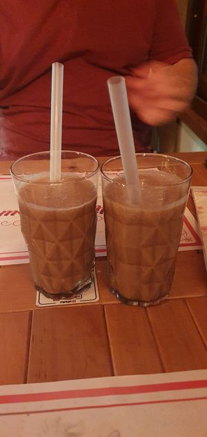 Haselnuss schoko schmoothie at LEVEL - Vegan & Gluten Free in Antalya