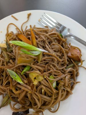 Soy protein stir fry at Food Works Sharrow in Sheffield