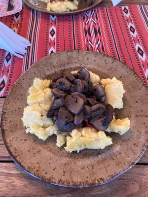 Mushrooms with polenta  at Crama Sibiană in Sibiu