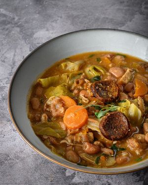 Feijoada com enchidos vegan  at A Minha Avó in Lisbon
