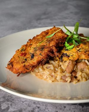 Pataniscas com arroz de feijão   at A Minha Avó in Lisbon