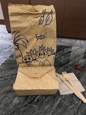 My order to go at A Minha Avó in Lisbon