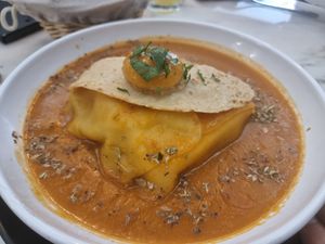 Francesinha at A Minha Avó in Lisbon